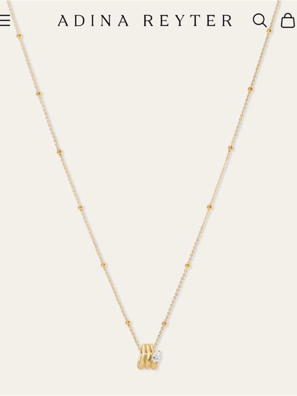 ADINA REYTER Groovy Era Mini Bead Necklace on Saturn Chain
